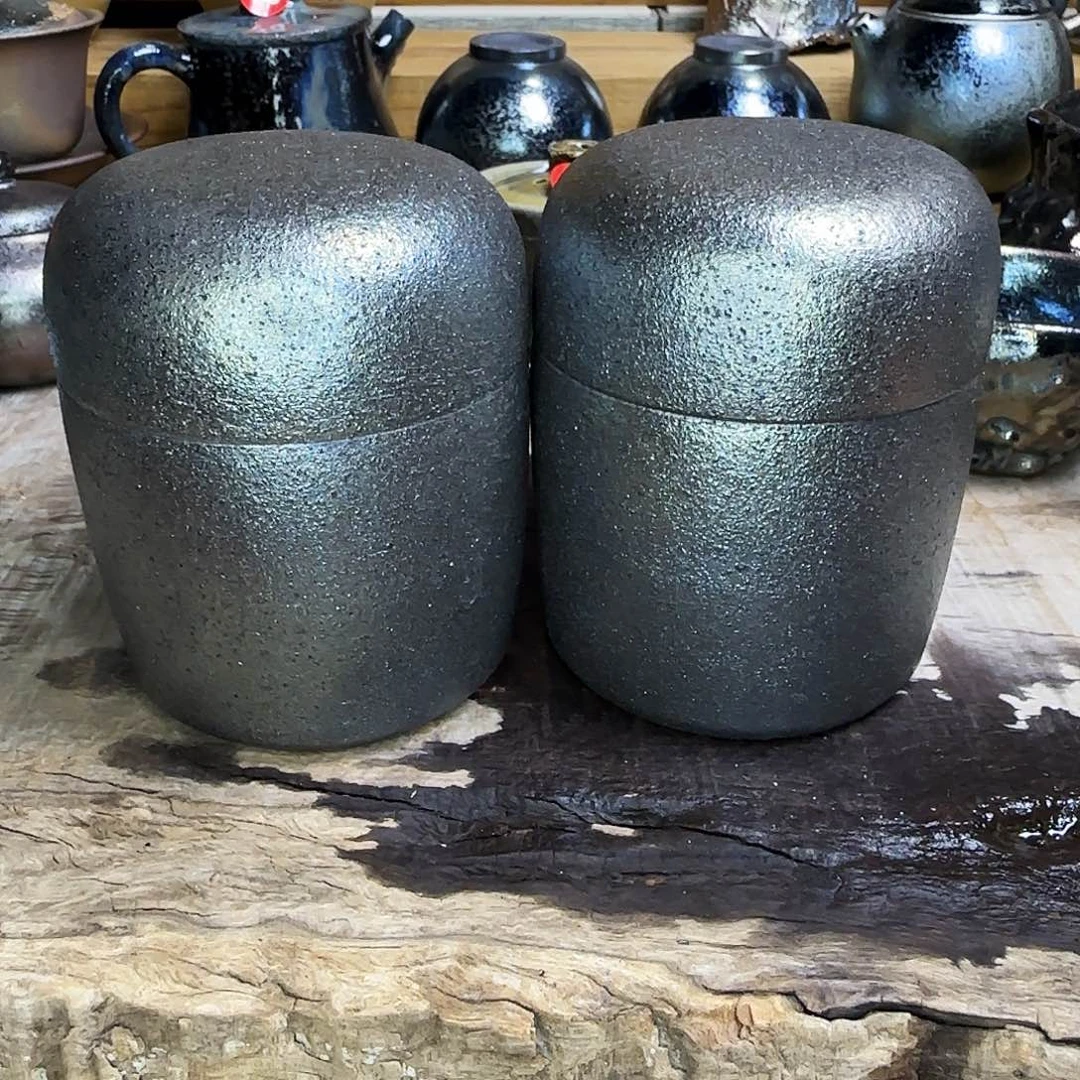 罐执*建水紫陶柴烧茶叶罐