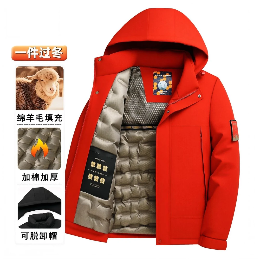 崔万志工厂男女同款羊毛棉服外套派克服抗寒保暖大棉袄