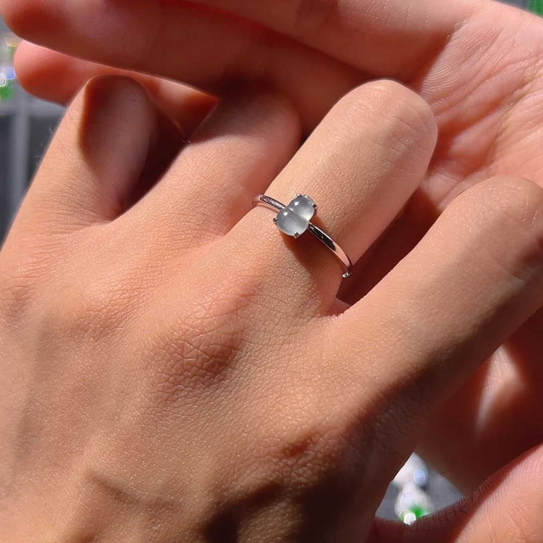 翡翠银S925镶嵌戒指