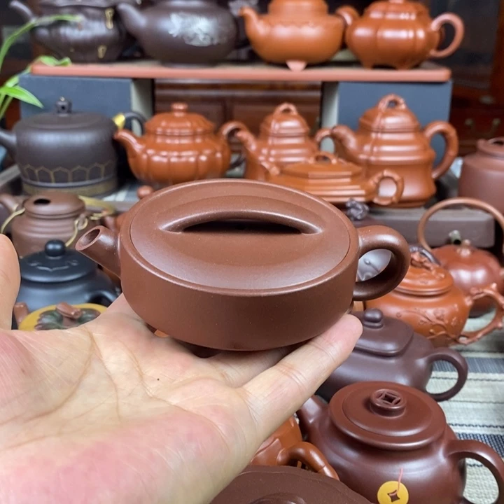 紫砂茶壶景元150cc原矿老紫泥特价
