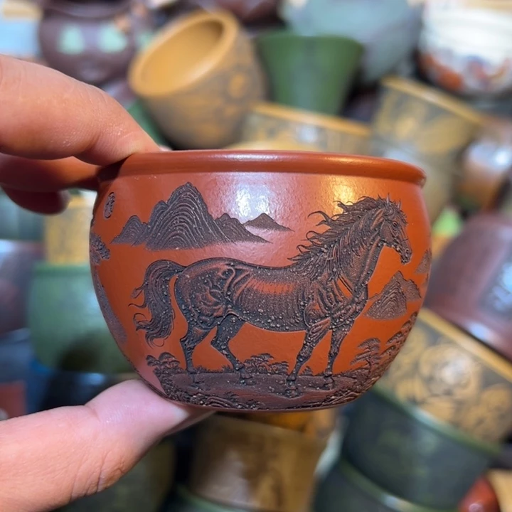 紫砂茶杯宜兴紫砂主人杯