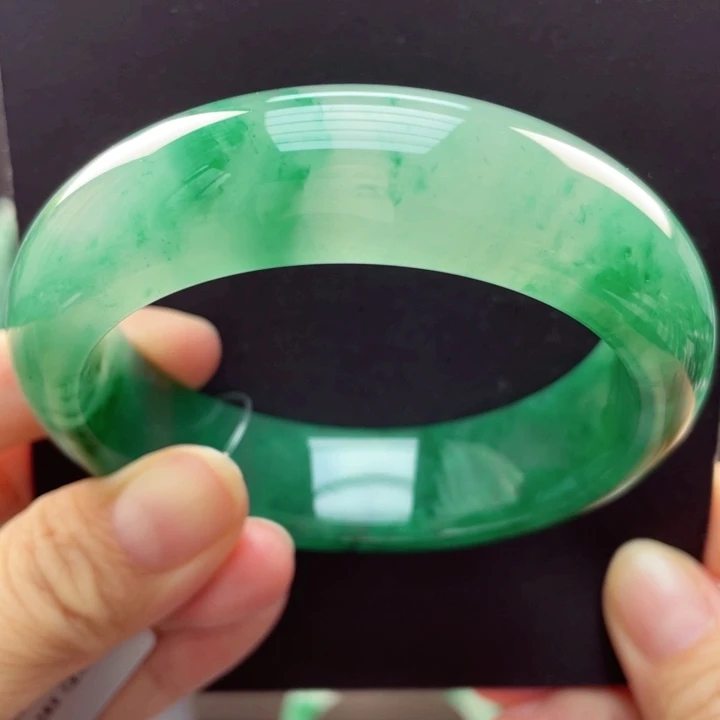 石英质玉未镶嵌手镯59 －60宽板轮胎镯