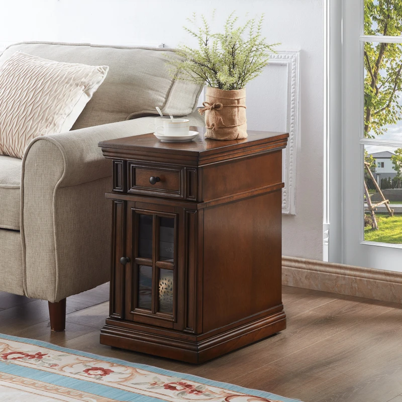 星佳巢老李家具美式简约实木沙发角几客厅小茶几边几柜储物柜床头