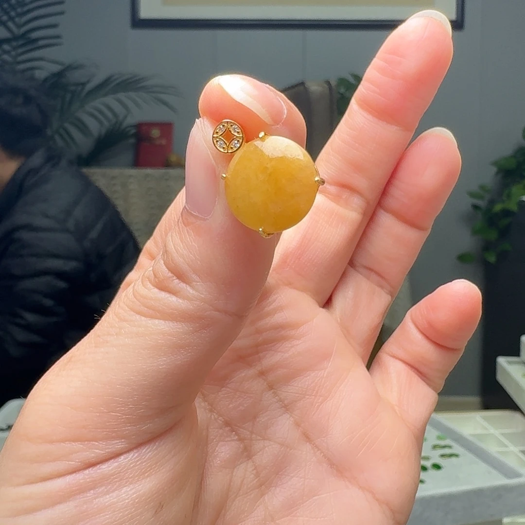 翡翠银S925镶嵌吊坠(不含链)天然