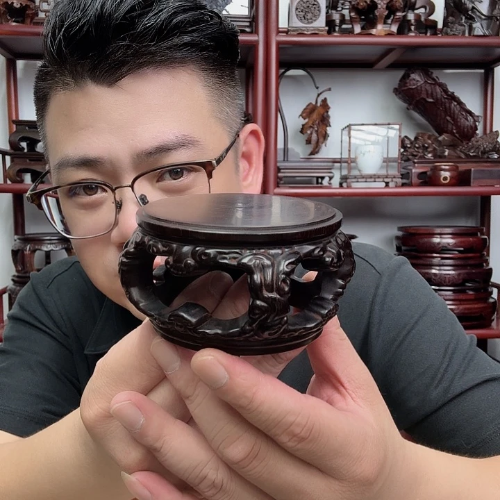茶***兄大红酸枝工艺品底座