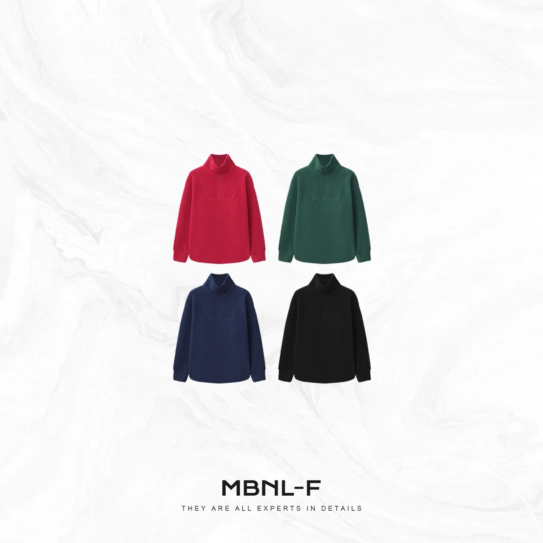 MBNL-F”松弛绘秋“ 高定摇粒绒感中高领宽松卫衣 秦磊XM-XWY067