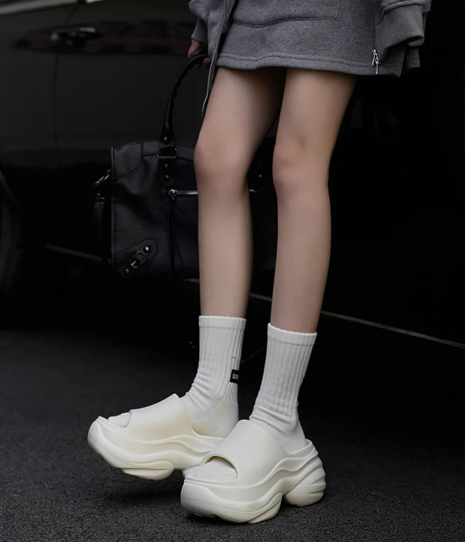 一字拖时尚一字型增高凉鞋日常凉拖鞋休闲ins夏季注压鞋