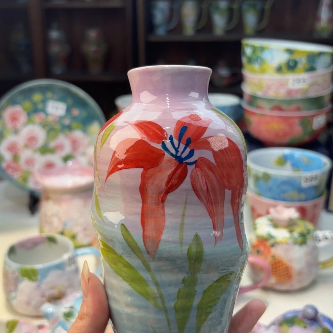 瓷片景德镇手绘高温釉下彩陶瓷茶具