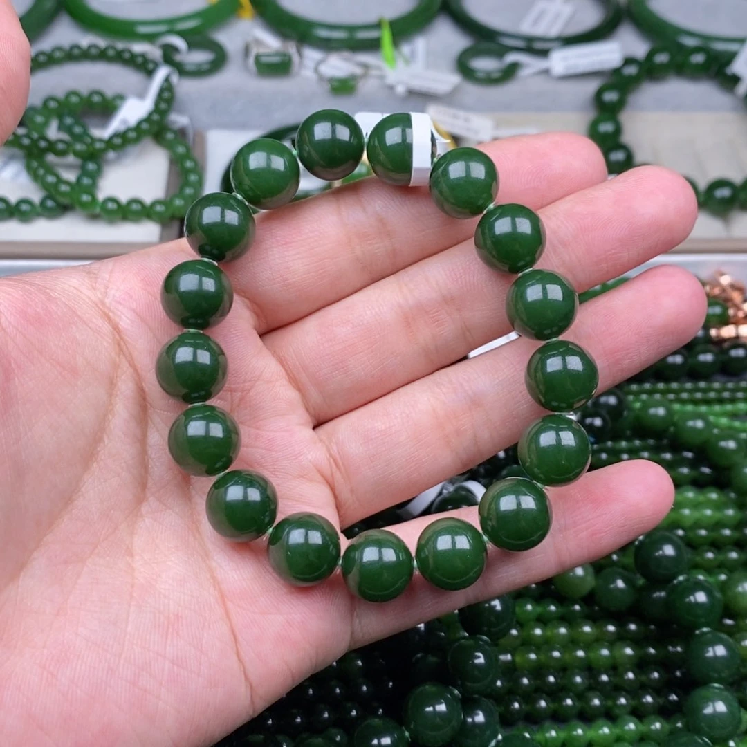 未镶嵌手串和田玉（碧玉）悦**?