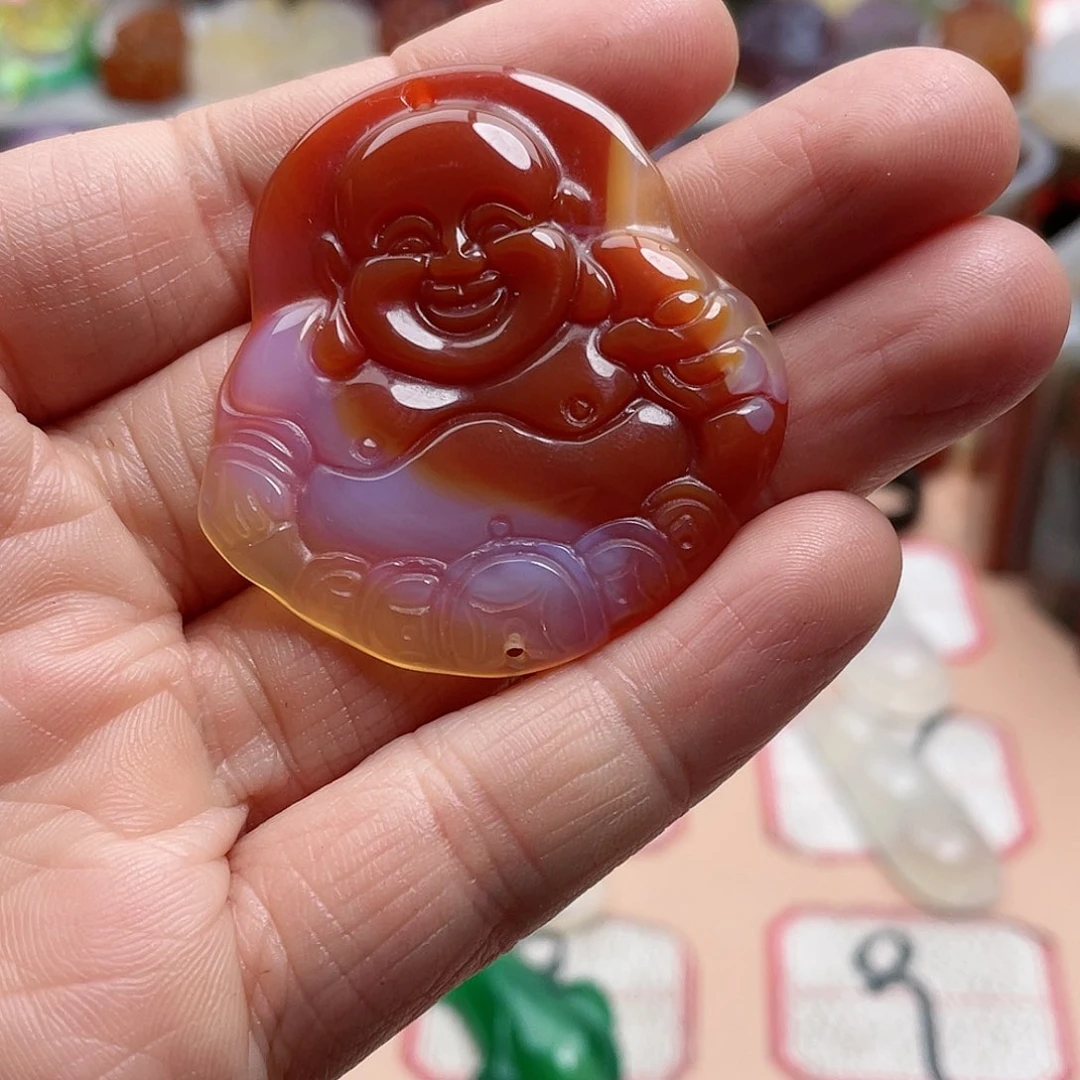 玛瑙/玉髓颈饰合金蓝*