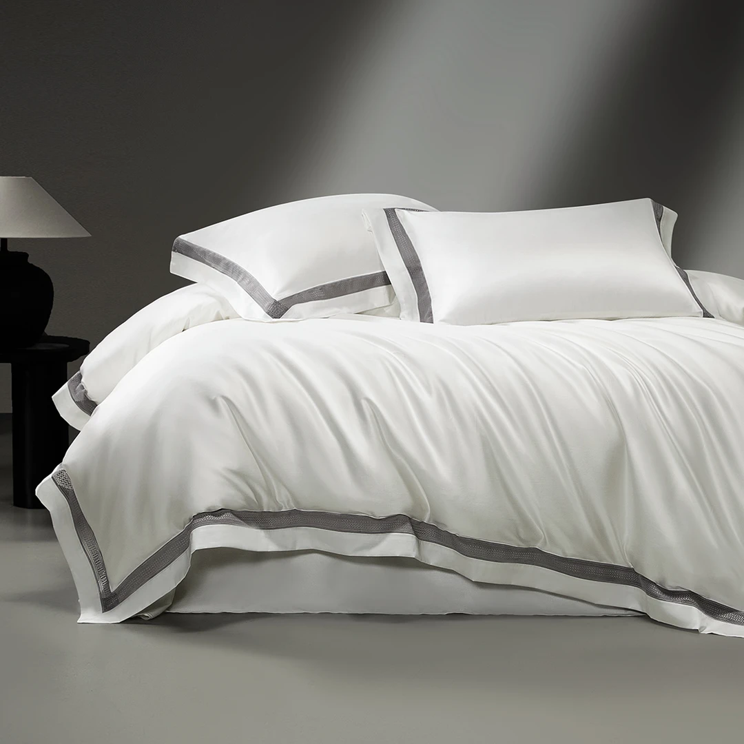 【达人专属】水星家纺140支双股匹马棉四件套至真·蒂亚月白/蒂亚瑰