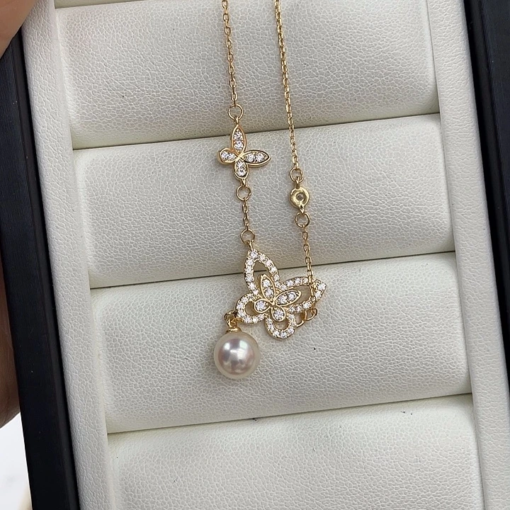 颈饰海水珍珠银S925镶嵌