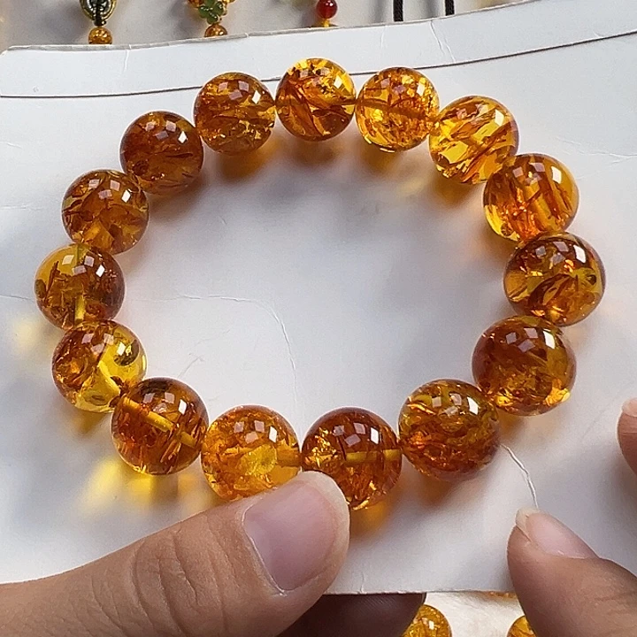 琥珀（花珀）未镶嵌项圈