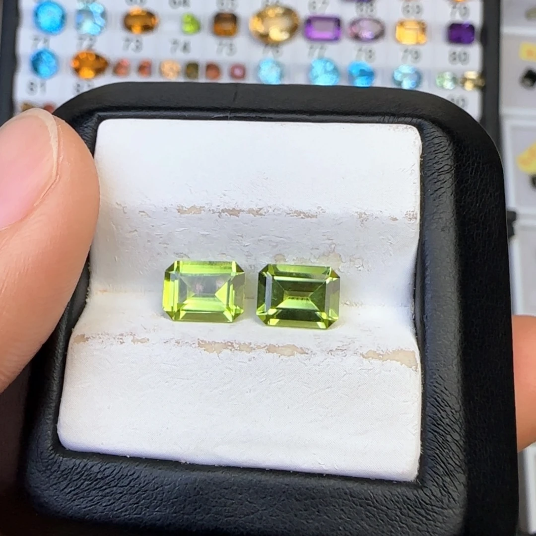 橄榄石笔搁未镶嵌天然6*8mm 多样性随机发一颗