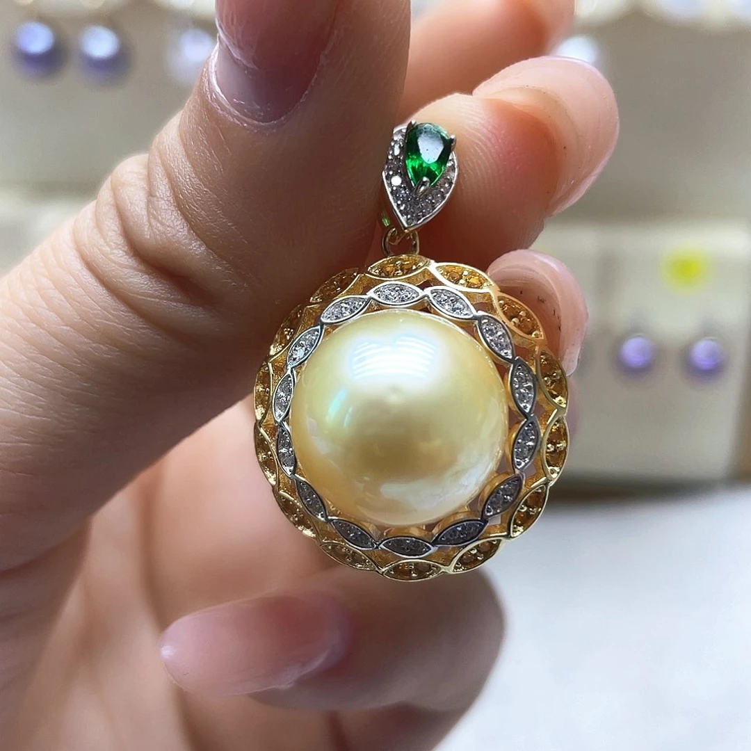 海水珍珠颈饰银S925镶嵌