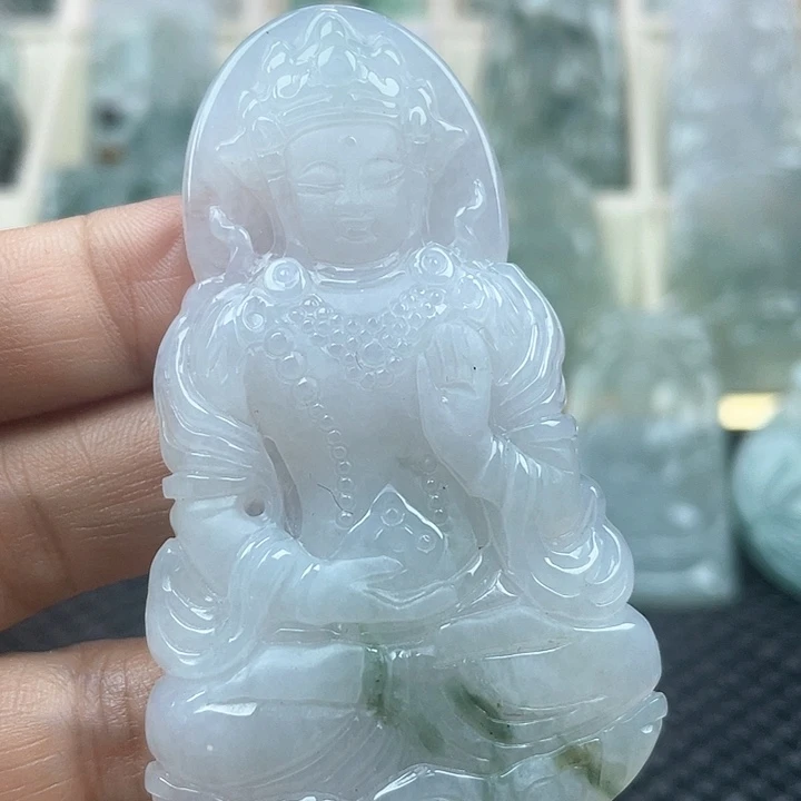 颈饰未镶嵌翡翠天然翡翠渡母
