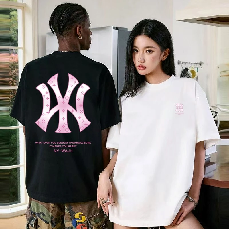 【品牌正品】夏季时尚百搭圆领T恤上衣男女同款情侣休闲短袖-218