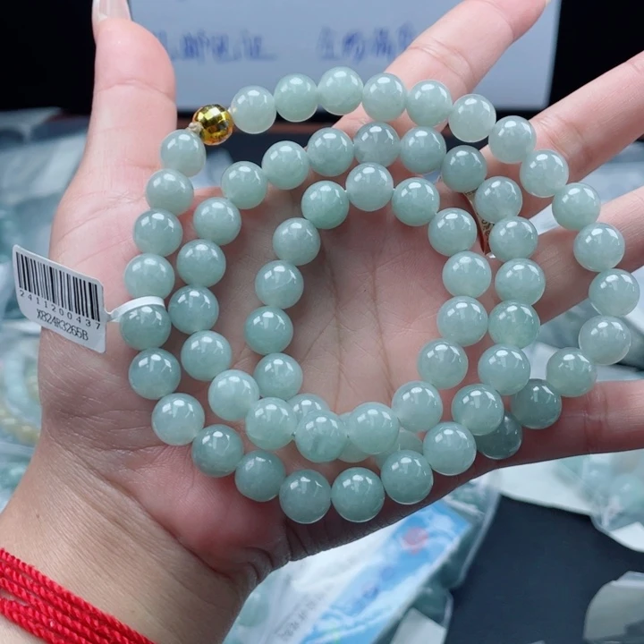 未镶嵌定制翡翠珠串