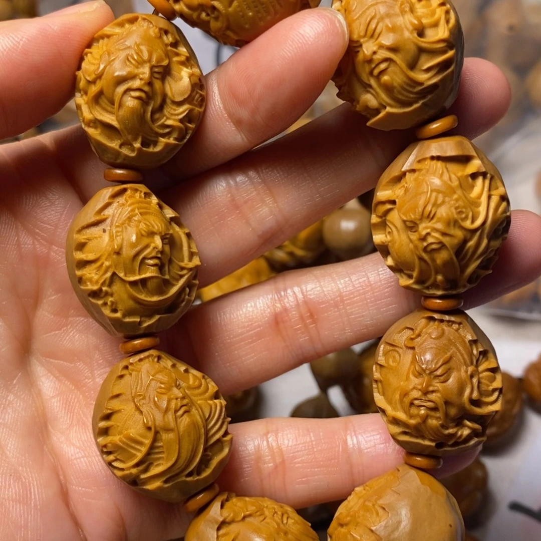 橄榄核手串/手链包衣关公