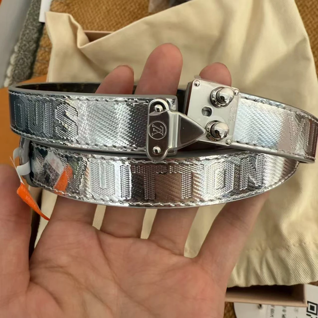 95新 LouisVuitton/路易威登 麦殿/帆布窄版腰带/250303YJHVP03