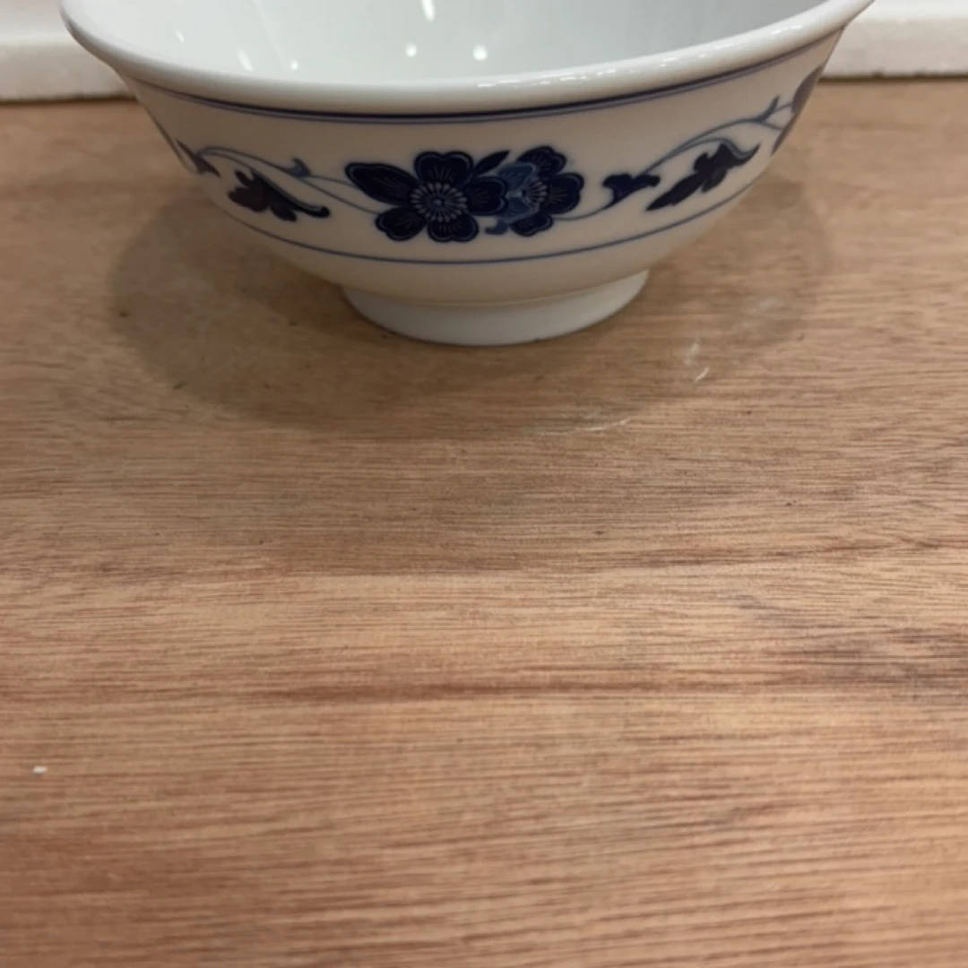 釉下五彩饭碗13.8cm微瑕