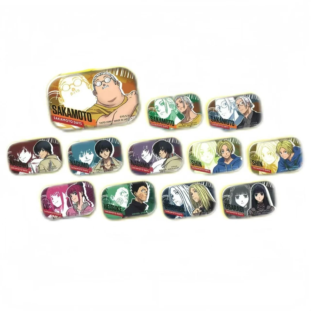 【坂本日常】 tv柄 娃娃机方吧唧 盲盒徽章 （日谷国现，直播代拆）