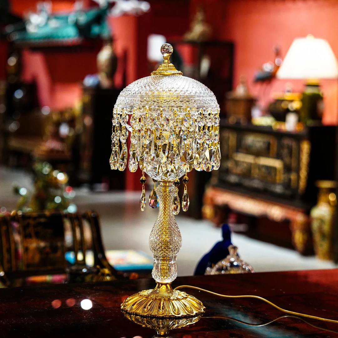 【本尼家】AP507法式复古轻奢水晶灯现代书房卧室装饰灯床头台灯