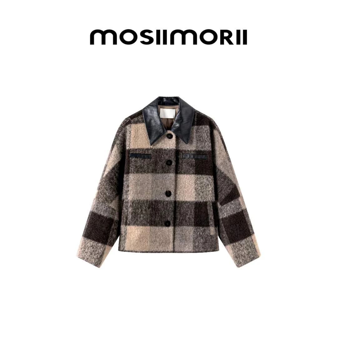 【摩尔迷雾】轻奢气质时尚休闲百搭宽松短款秋冬季毛呢外套sy