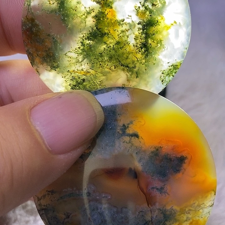 原***子玛瑙/玉髓颈饰未镶嵌