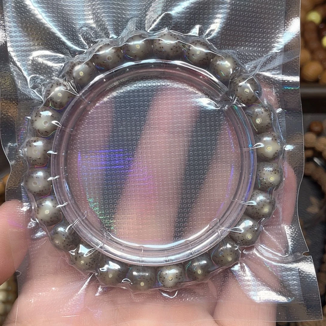 手串星月菩提星月菩提灰冰留白糯冰透