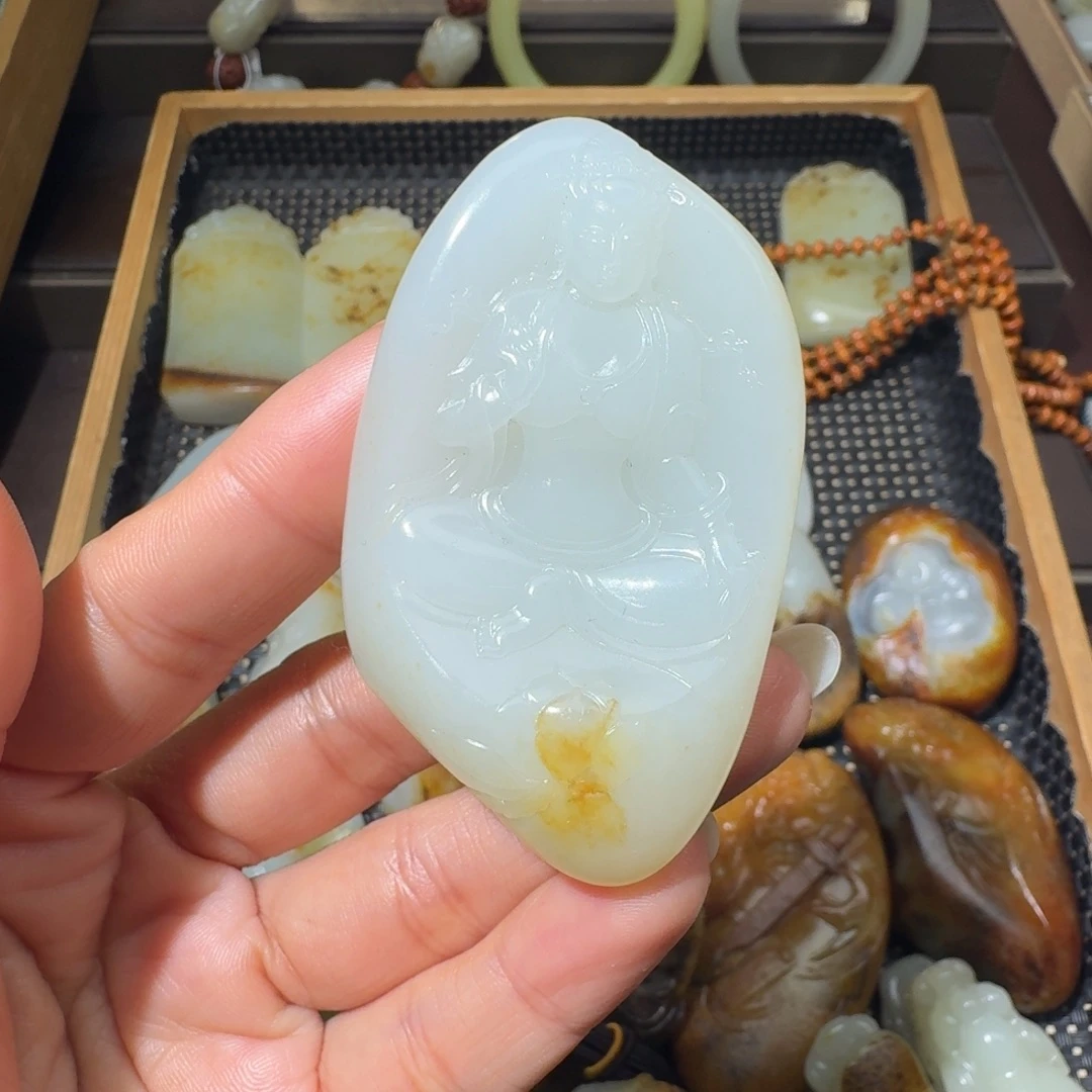 和田玉未镶嵌吊坠(不含链)