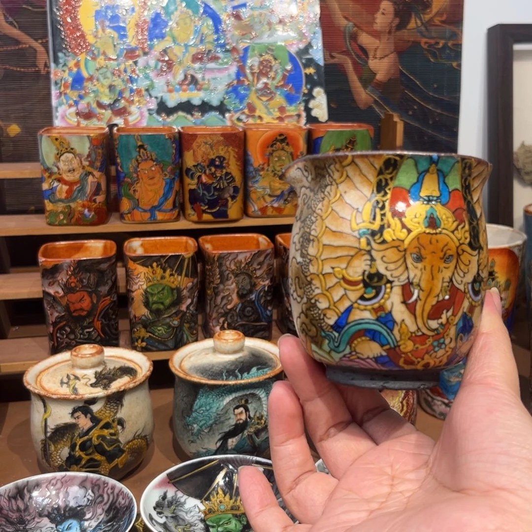 手工手绘象财财公道