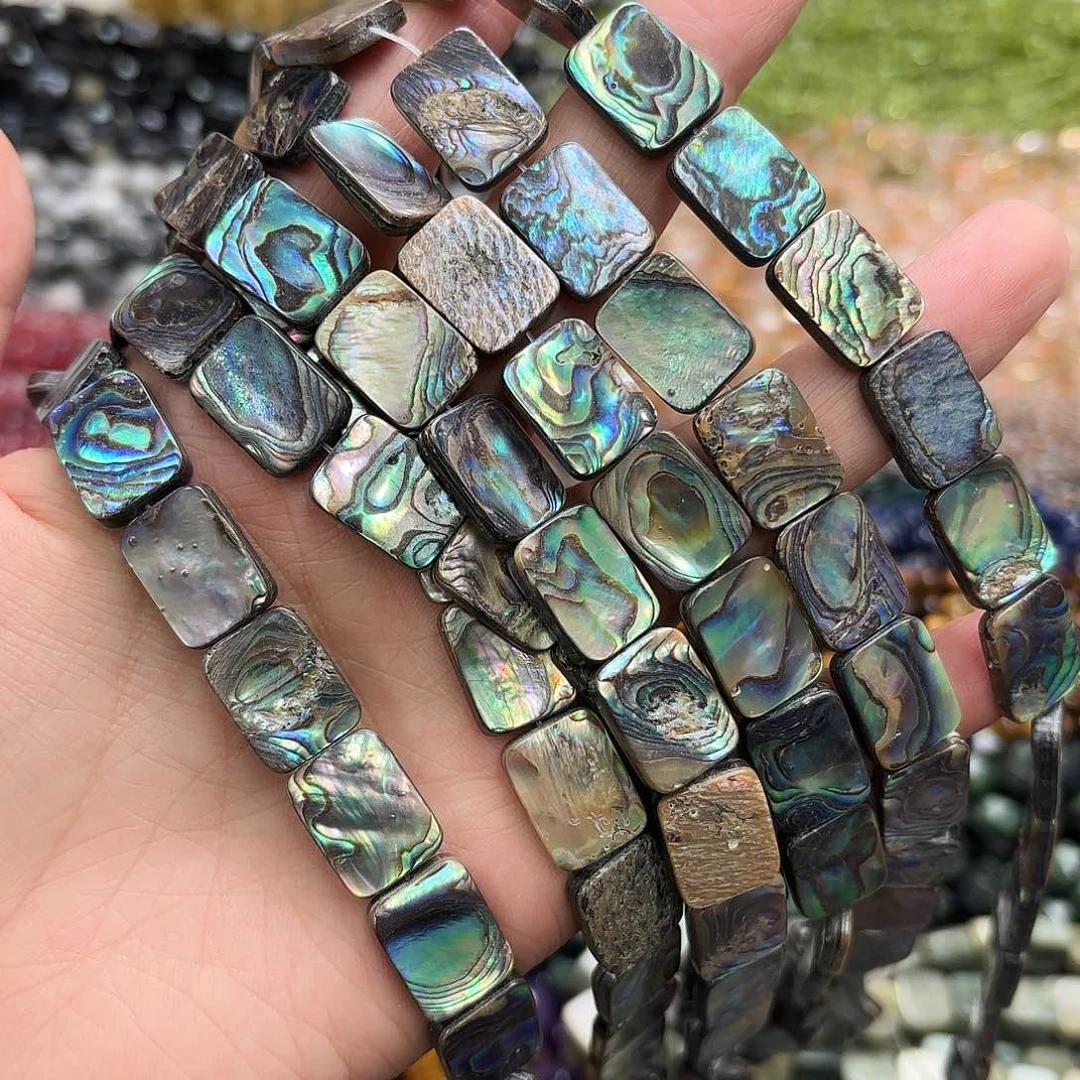 玛瑙/玉髓未镶嵌珠宝半成品12×16鲍贝长方一条