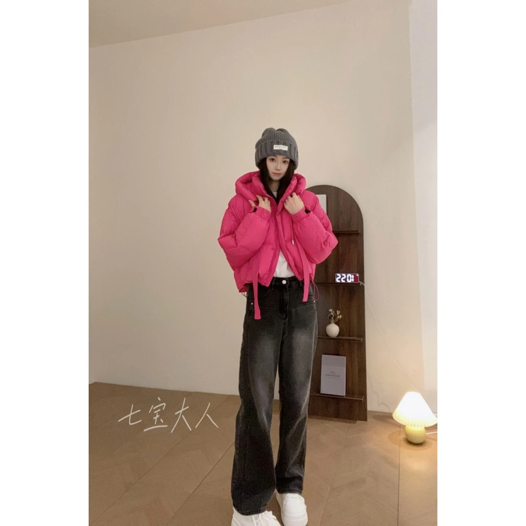 2025新款白鸭绒小个子短款时尚显瘦百搭韩版冬季宽松女款羽绒服