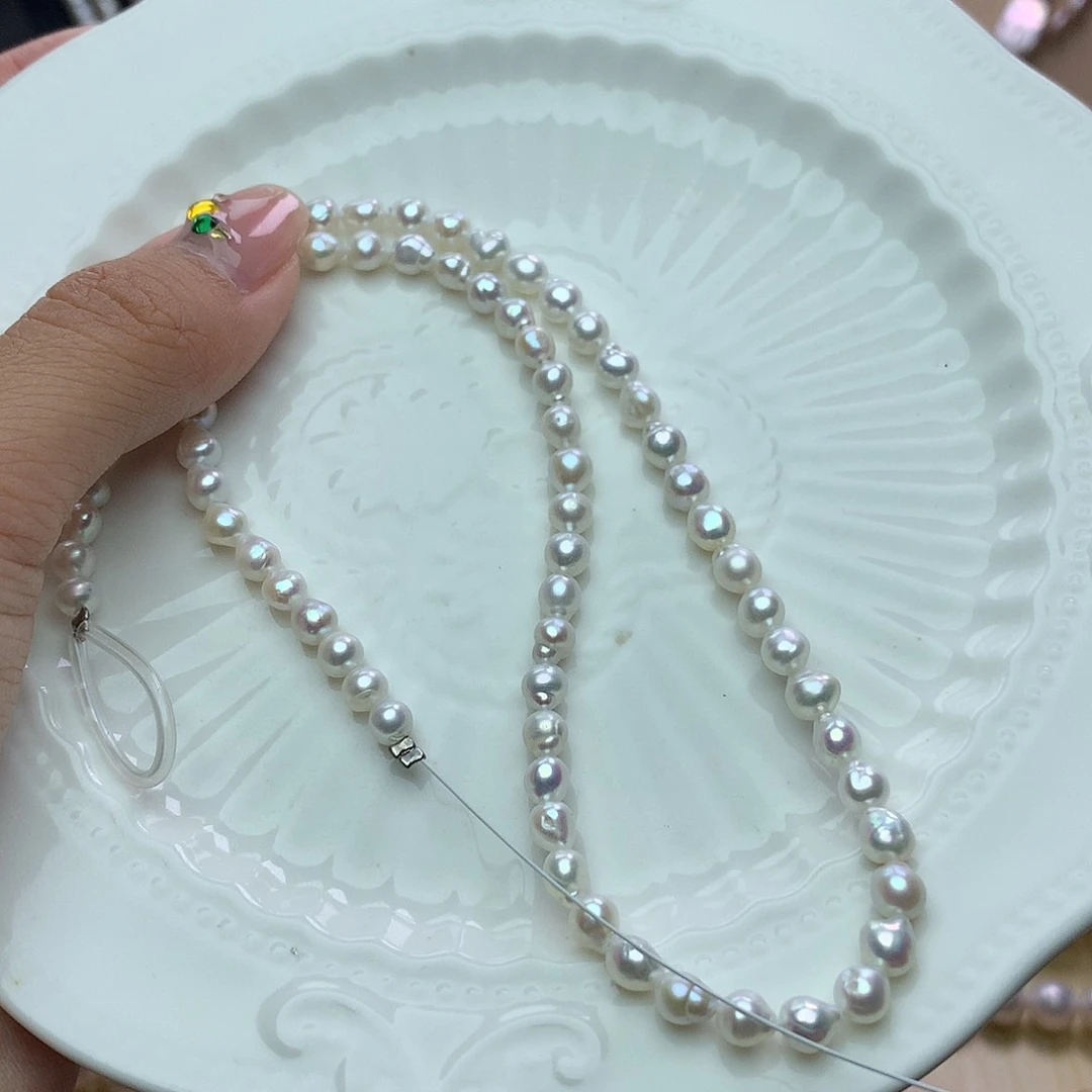 未镶嵌淡水珍珠4-5x34项链