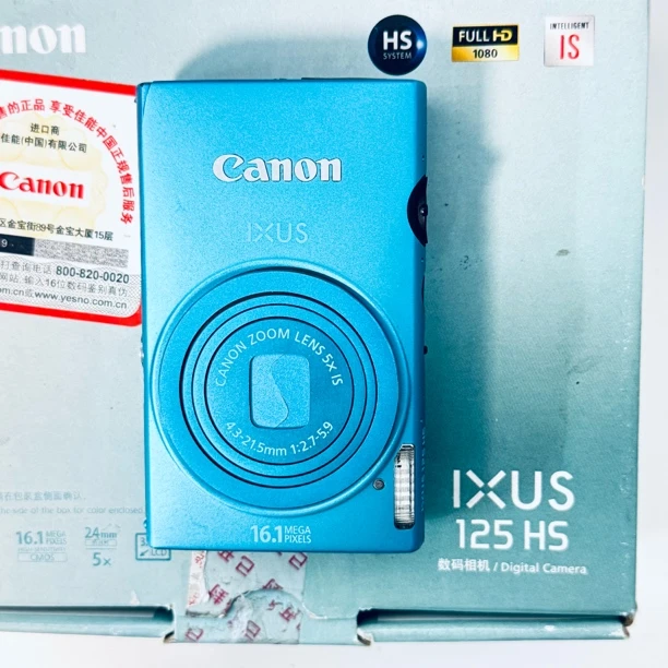 95新 Canon/佳能 ixus125原盒1600w像素20倍长焦带实况人景款