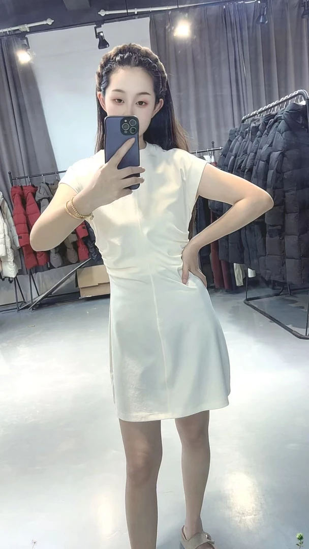 BYSP/布亿尚品春夏新款欧若风女士收腰显瘦户外运动连衣裙SP8012