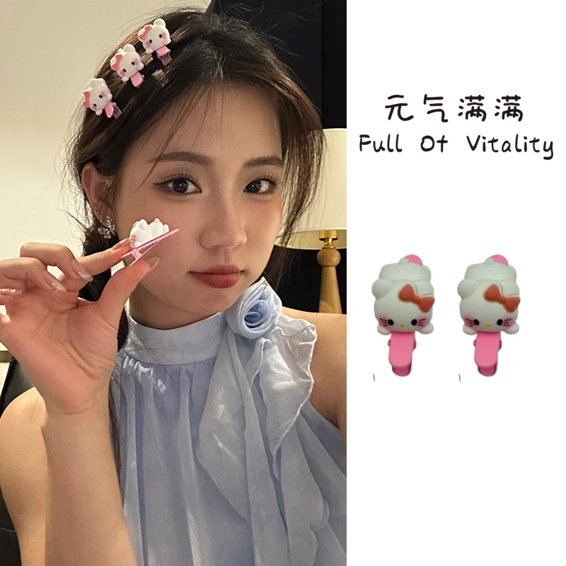 元气满满可爱小猫粉色网红极简ins风可爱气质发夹边夹小众少女心