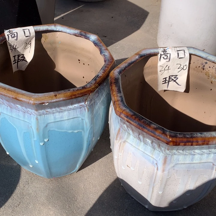 花盆陶瓷流油陶瓷盆两个