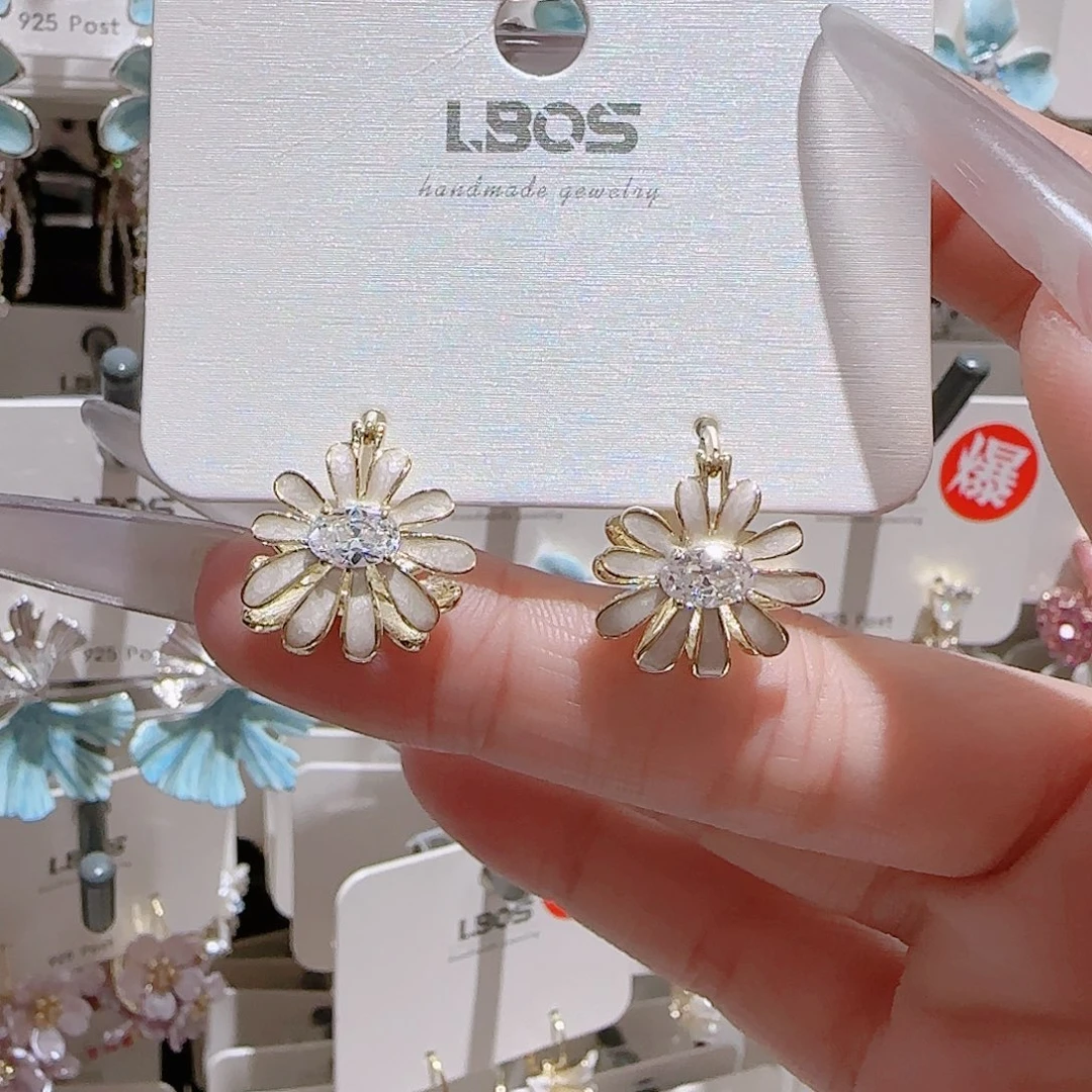 锆石铜合金925银耳环