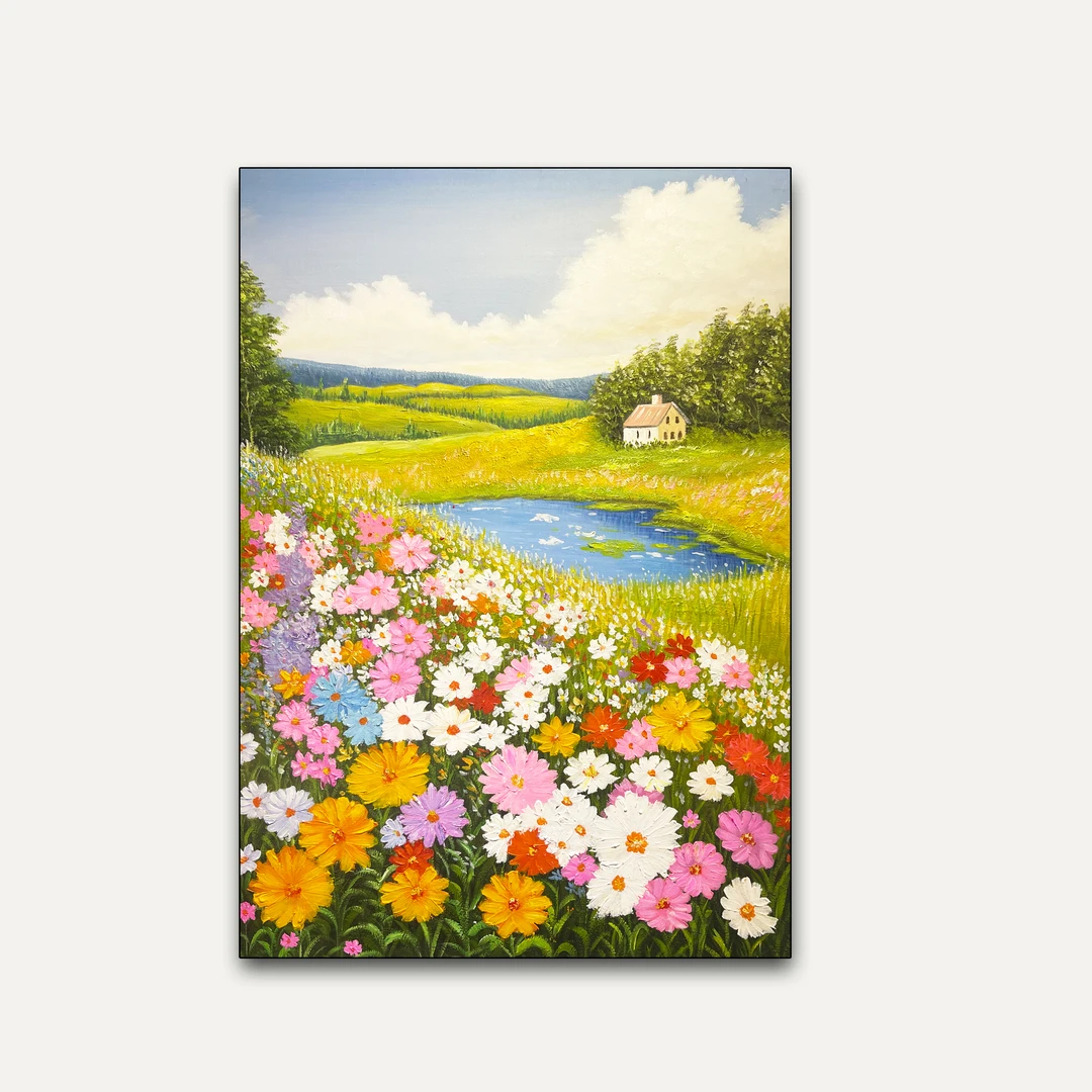 【花海】80*120风景轻奢简约大气客厅沙发背景墙装饰画壁画玄关挂画