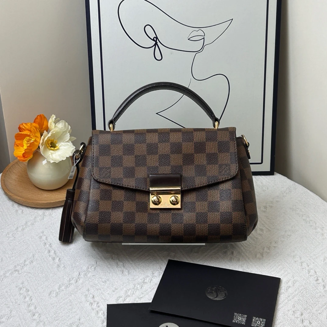 95新 LouisVuitton/路易威登 棋盘格 流苏邮差/JW7986