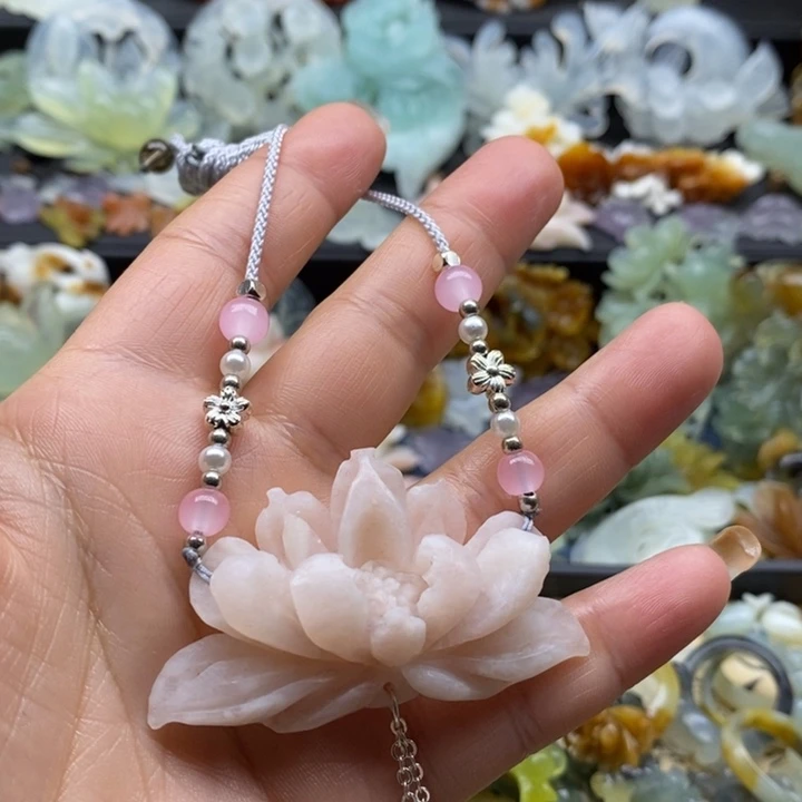 蛇纹石玉合金颈饰