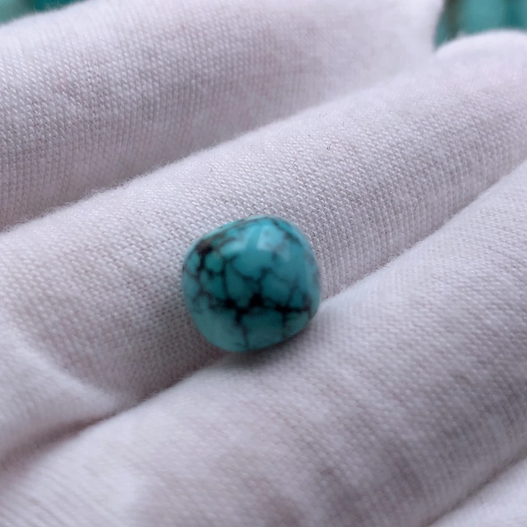 绿松石珠宝奇石未镶嵌绿松石水草纹老型