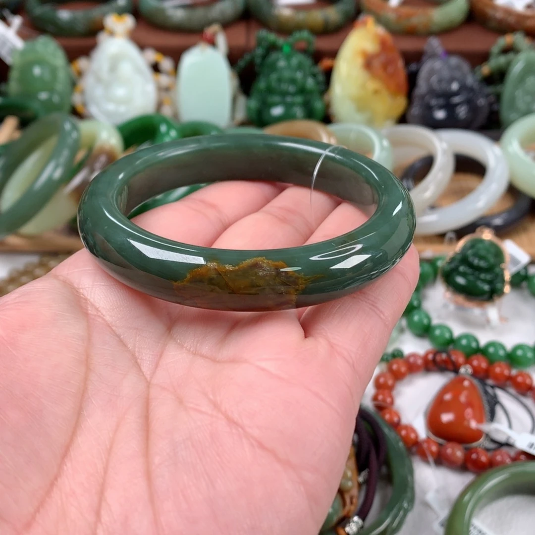 和田玉手镯未镶嵌58.5口径