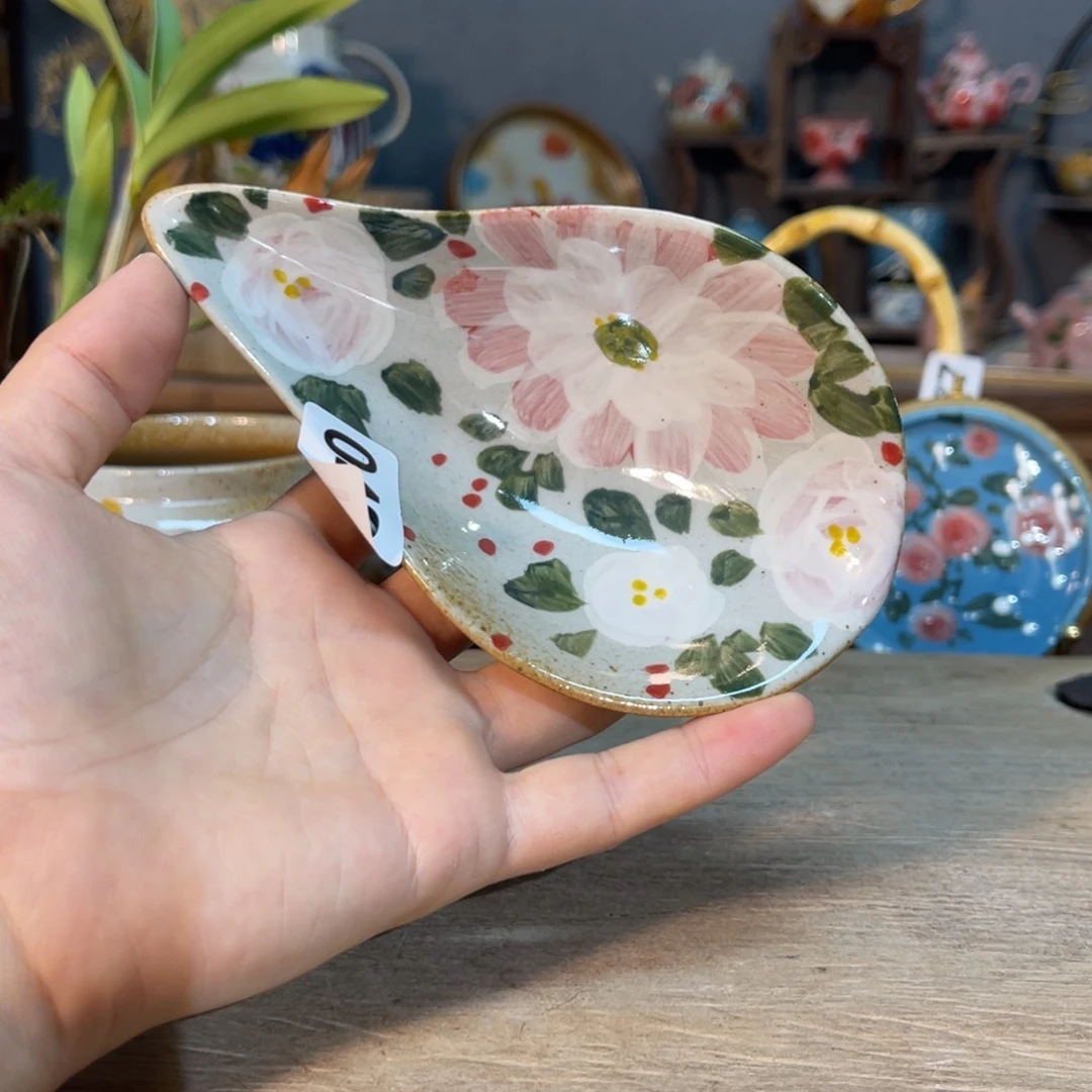 壶素浅陶瓷手工手绘
