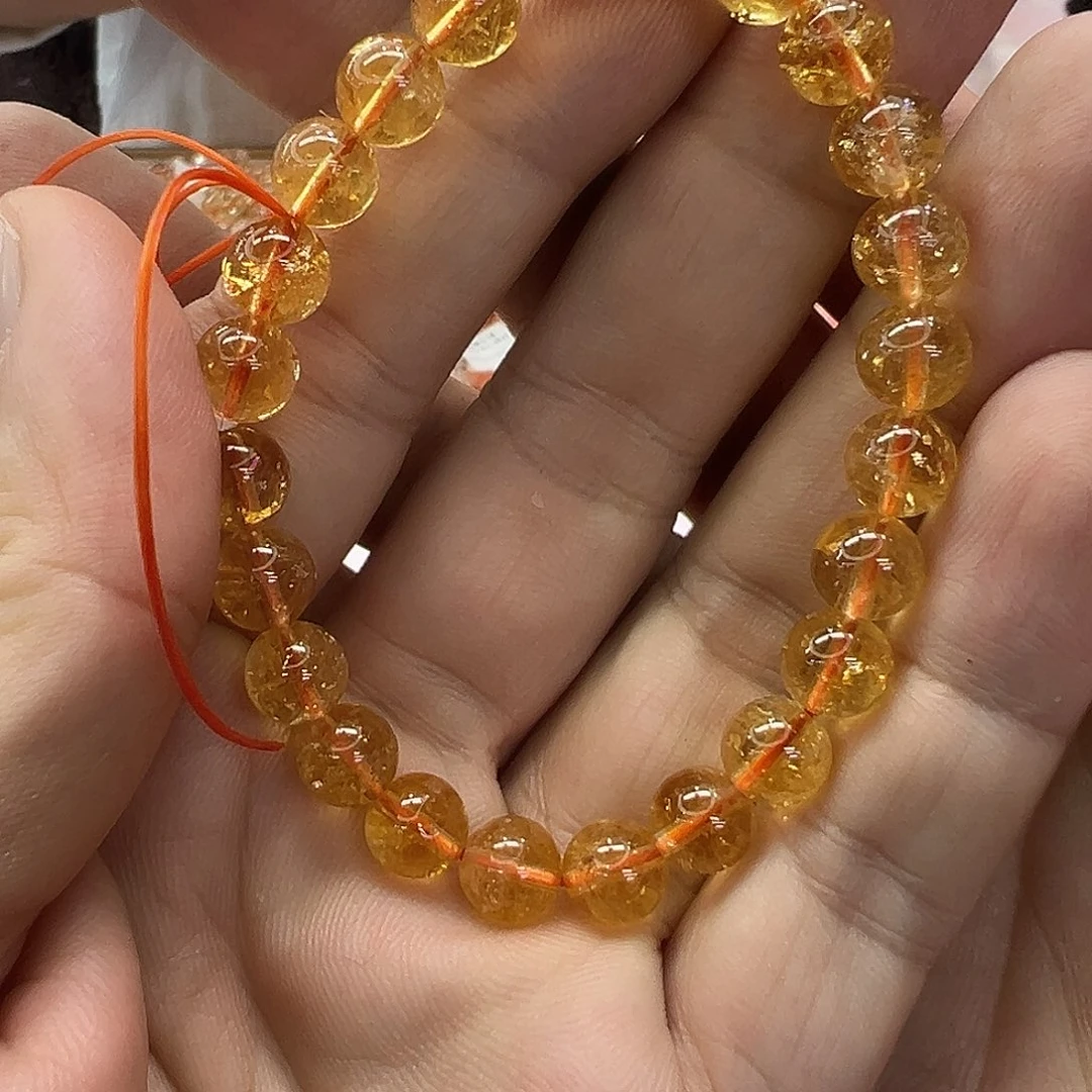 吾***～未镶嵌手串水晶黄水晶手串8吴宝子