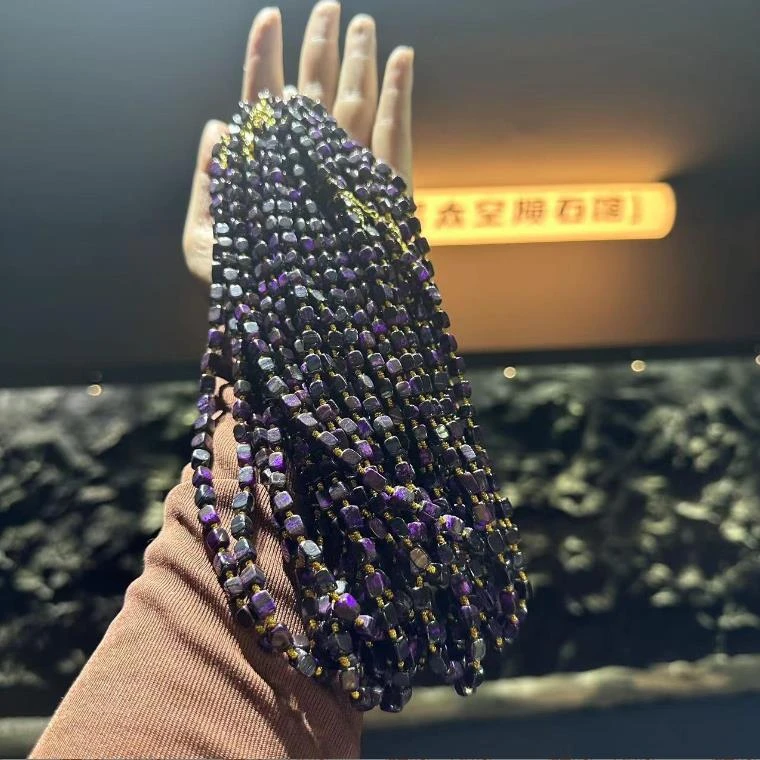 非金属玻璃吊坠 YS8232 紫色SJL方 形项链 多样性发其一