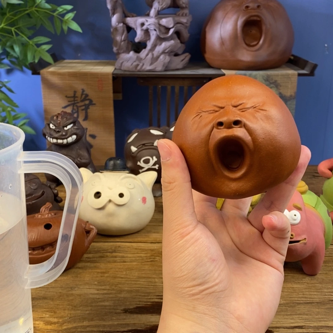 紫砂茶壶紫砂 哈欠哥