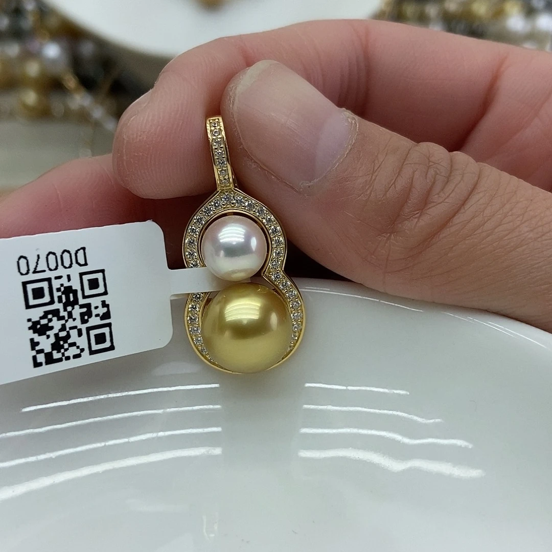 吊坠(不含链)银S925镶嵌海水珍珠@@D0070